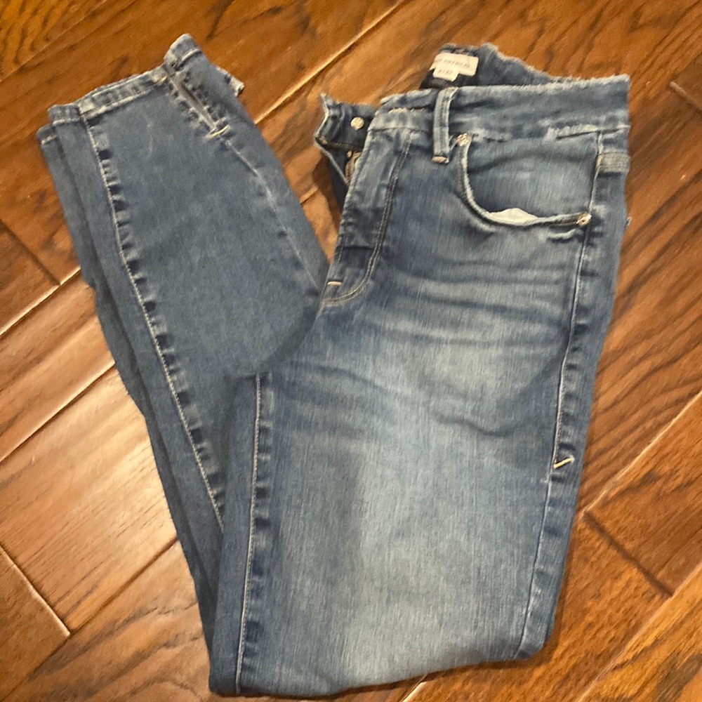 Good American Straight leg jeans with split bottom